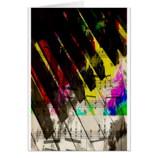 Cartão música, decor de piano (4)