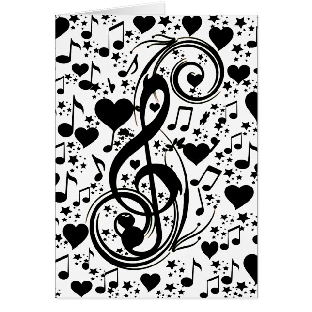 Cartão Música do coração (Frente)