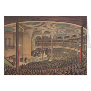 Cartão Música do vintage, Jenny Lind, cantor sueco da