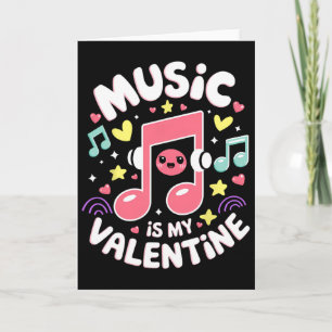 Cartão Música É Meu Valeu Kawaii Nota Musical Música Lo