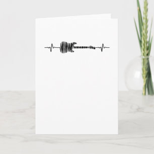 Cartão Música Elétrica Do Coração Do Coração