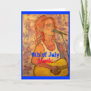 Cartão Música em 4 de julho (fogos de artifício)