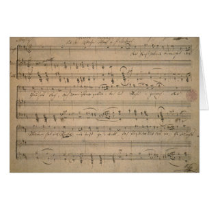 Cartão Música em folha antiga, Canção do Velho, 1822