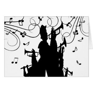 Cartão Música jazz da trombeta da seção do chifre