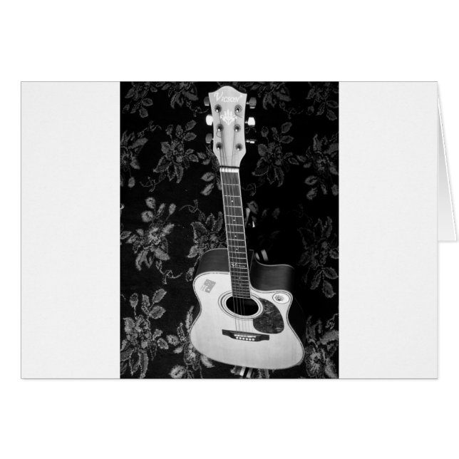 Cartão Música Meus instrumentos musicais, guitarra (Frente Horizontal)