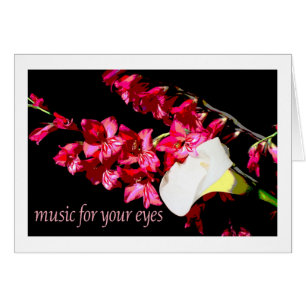 Cartão música para seus olhos - flores