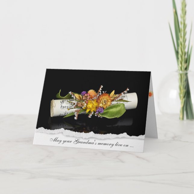 Cartão Música por perda da simpatia de vovó (Frente)