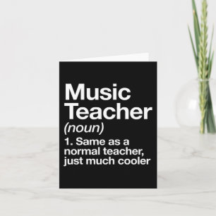 Cartão Música Professora Definição Divertida De Volta À E