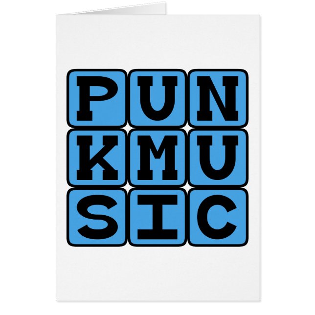 Cartão Música Punk, Gênero Musical (Frente)