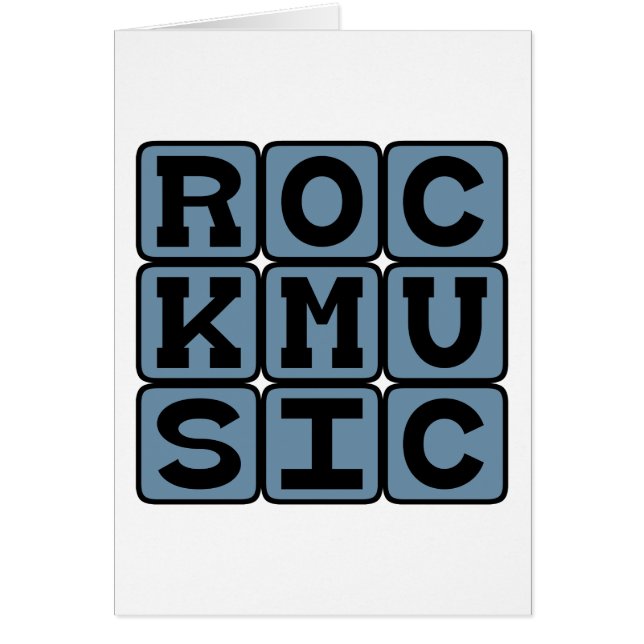 Cartão Música Rock, Gênero Musical (Frente)