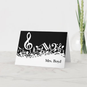 Cartão Musical Customizable Note Cards