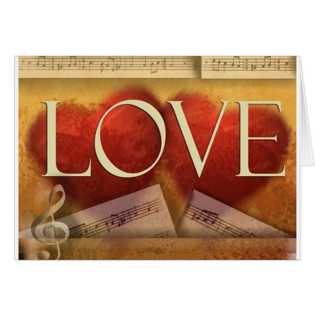 Cartão musical do amor (Frente Horizontal)