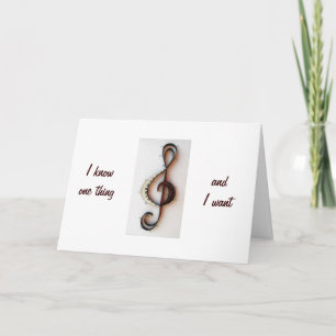 CARTÃO MUSICAL NOTE CARD SAYS "I LOVE YOU"