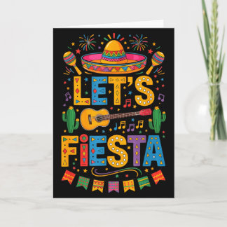 Cartão Musical Vamos Festa Sombrero Divertido Guitarra Ci