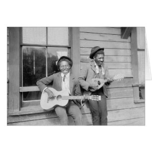 Cartão Músico de viagem, 1902