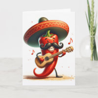Músico Pimenta Chili Vermelha de Aniversário