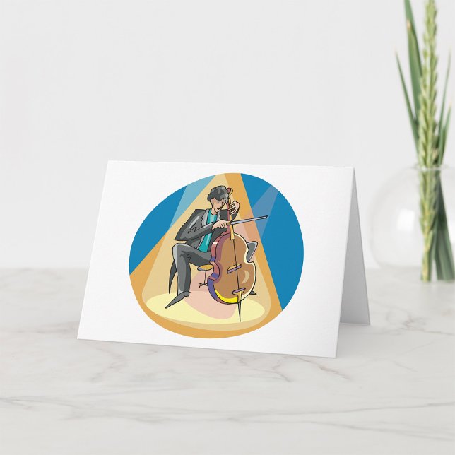 Cartão Músico Tocando O Chello (Criador carregado)