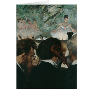 Cartão Músicos da orquestra de Edgar Degas  