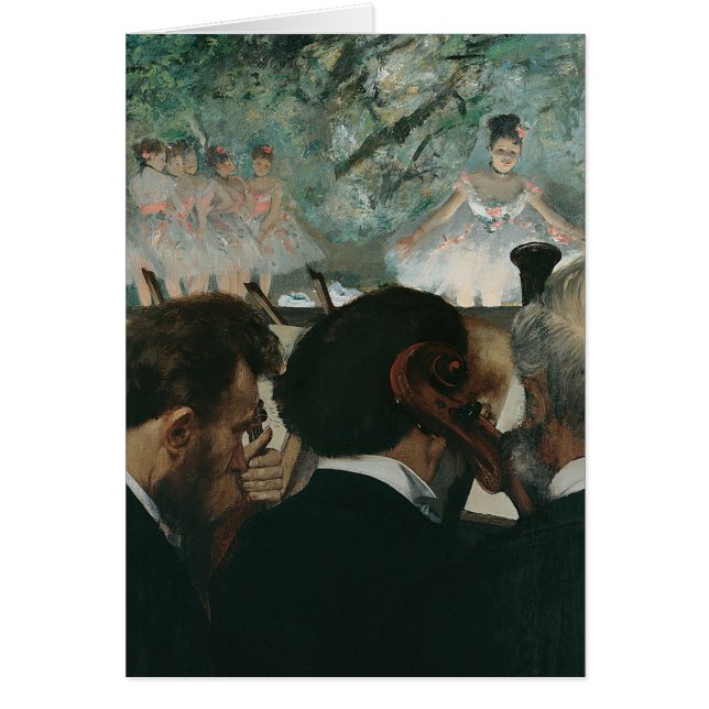 Cartão Músicos da orquestra de Edgar Degas | (Frente)