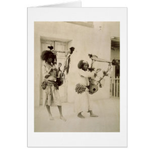 Cartão Músicos de Nubian (foto do sepia)