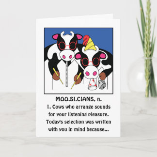 Cartão Músicos Felizes Aniversário Saudação