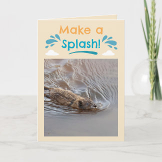 Cartão Muskrat Folded Birthday Card