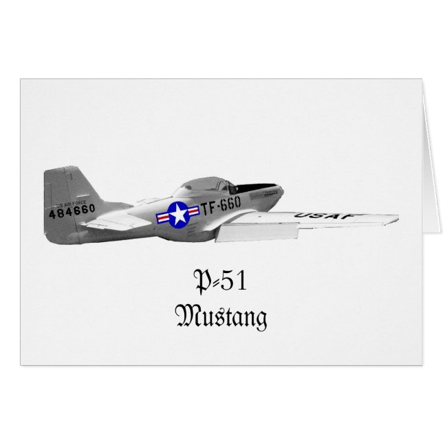 Cartão Mustang, P-51Mustang (Frente Horizontal)