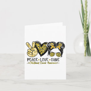 Cartão Mwpp Leopard Peace Love Cure Chilhood Cancer Awar