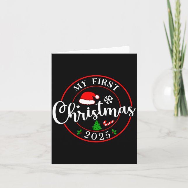 Cartão My First Christmas 2025 1st Christmas Family Match (Frente)