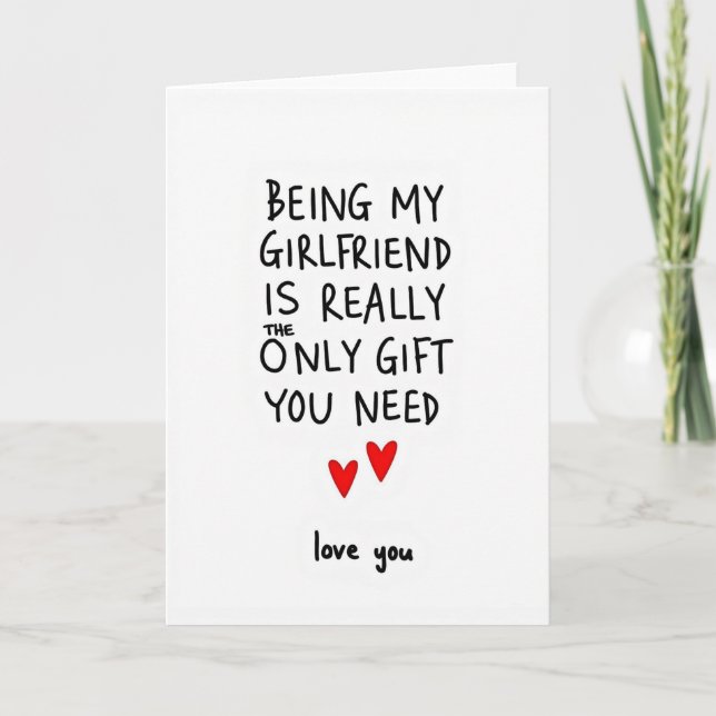 Cartão My Girlfriend Is The Gift Card (Frente)