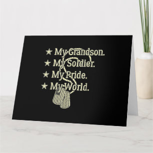 Cartão My Grandson My Soldier Hero Proud Military Grandpa