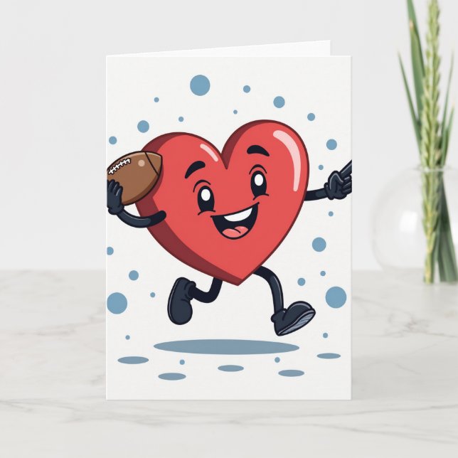 Cartão My Heart Loves Football Card (Frente)