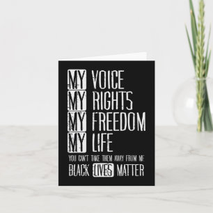 Cartão My Rights Freedom Life Black Lives Problem Blm Gif