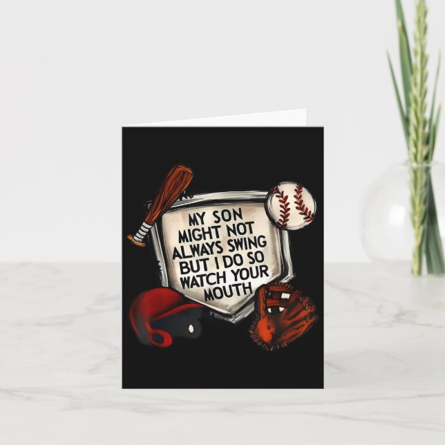 Cartão My Son Might Not Always Swing But I Do So Watch Yo (Frente)