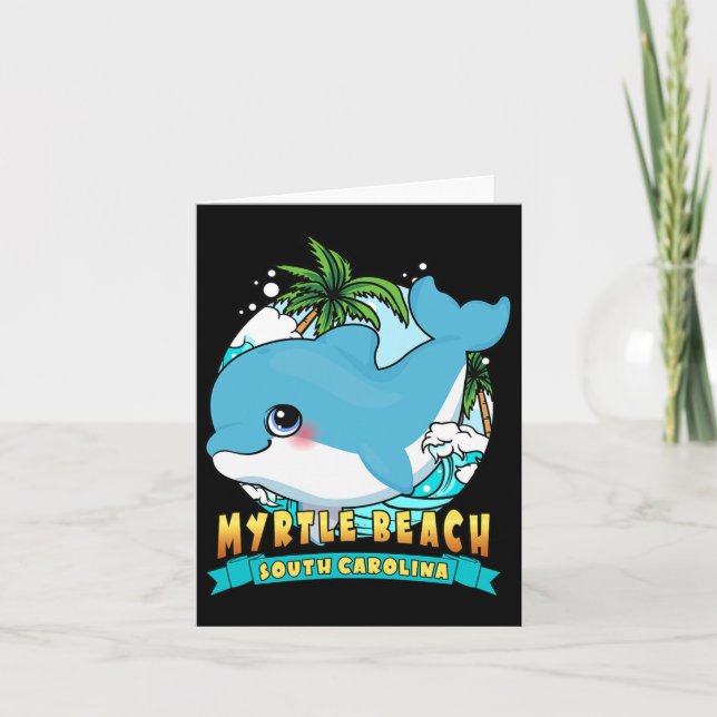 Cartão Myrtle Beach South Carolina Cute Ba (Frente)