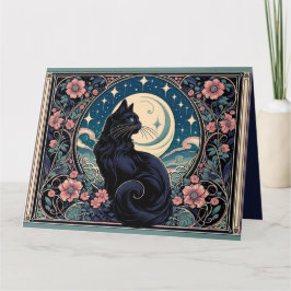 Cartão Mystical Black Art Nouveau