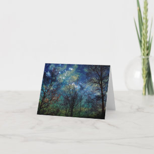 Cartão Mystical Celestial Forest Stars Nature Note Card