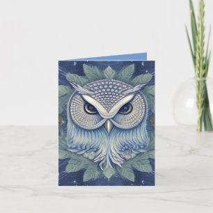 Cartão Mystical Fantasy Forest Owl