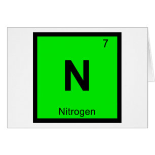Cartão N - Química do Nitrogênio Símbolo da Tabela Periód