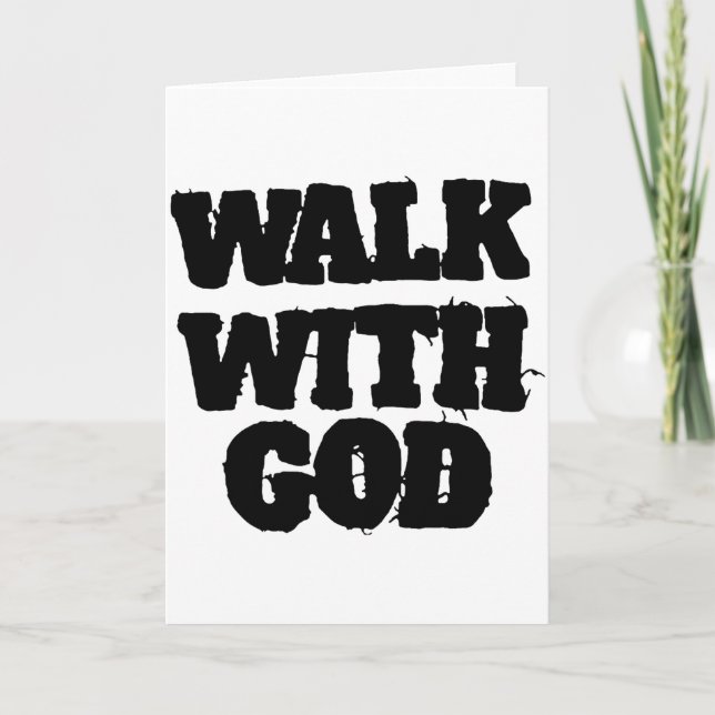 Cartão Na Caminhada de Volta Com Jesus Deus Cristão Homen (Frente)