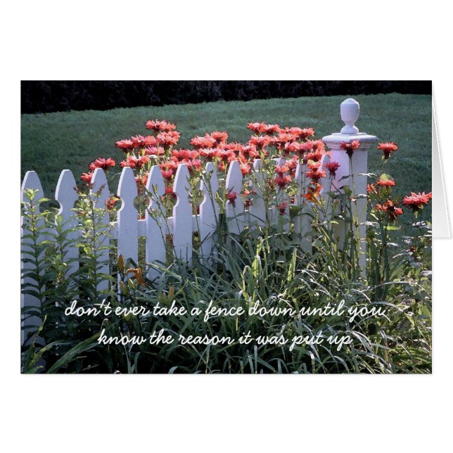 Cartão Na cerca (Frente Horizontal)