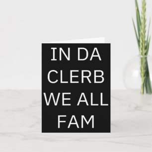 Cartão Na Clerb nós somos todos família no clube
