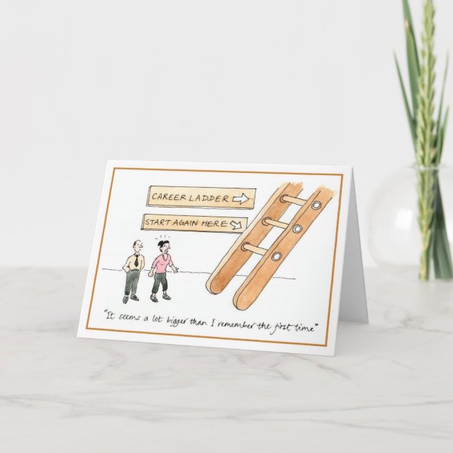 Cartão Na escada da carreira (Frente)