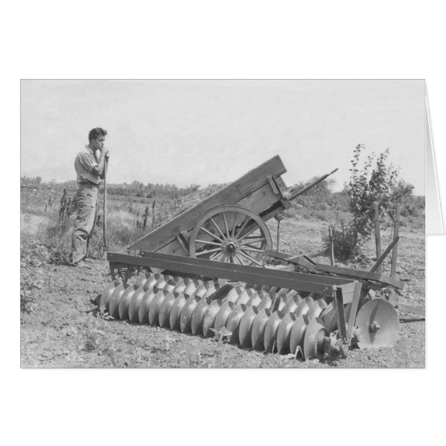 Cartão Na fazenda na década de 1940 (Frente Horizontal)