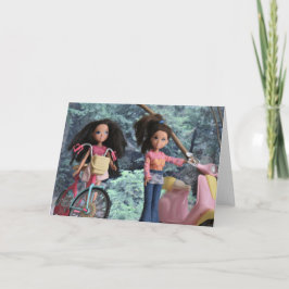 Cartão Na floresta com minha irmã mais velha