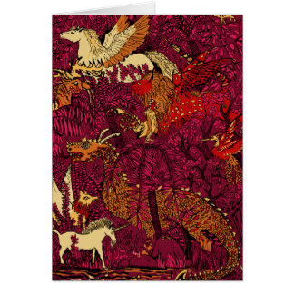 Cartão Na floresta da noite