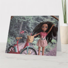 Cartão Na floresta para encontrar minha irmã