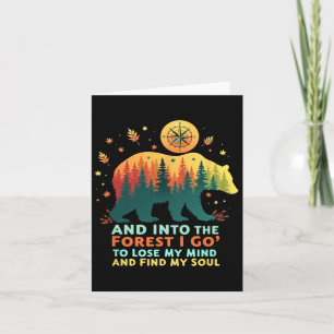 Cartão Na Floresta Vou Ao Perder Da Minha Mente E Encontr