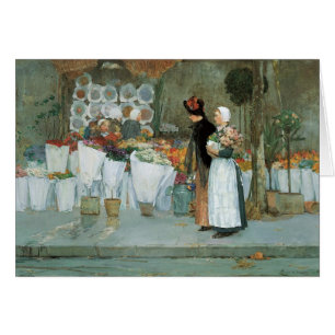 Cartão Na Florista por Childe Hassam, Arte Fino Vintage