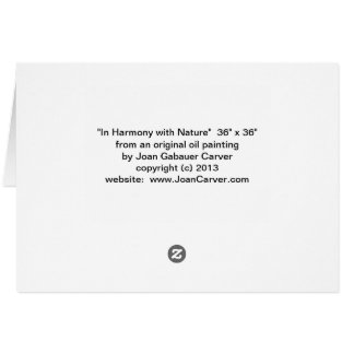 Cartão "Na harmonia com natureza "